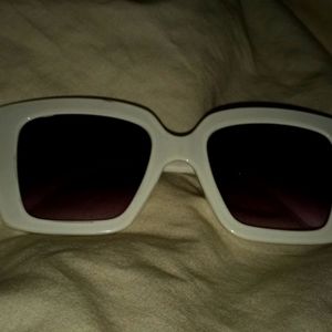 White framed sunglasses